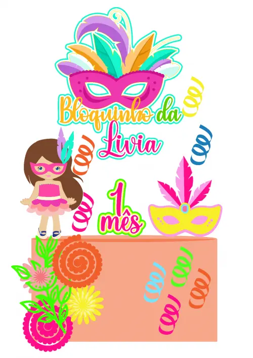 Arquivo de corte topo de bolo Carnaval