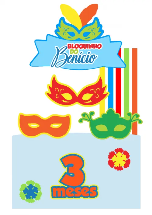 Arquivo de corte topo de bolo Carnaval