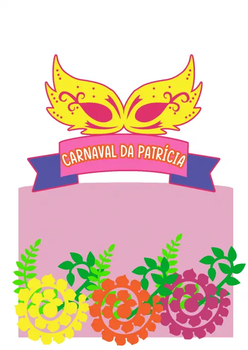 Arquivo de corte topo de bolo Carnaval