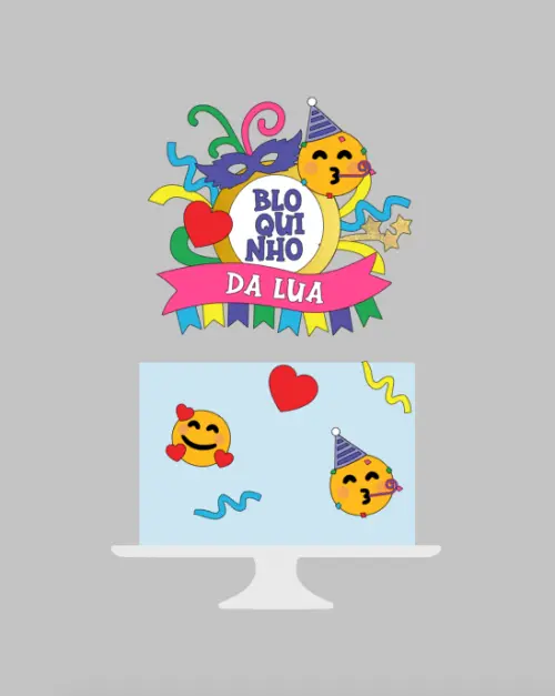 Arquivo de corte topo de bolo Carnaval