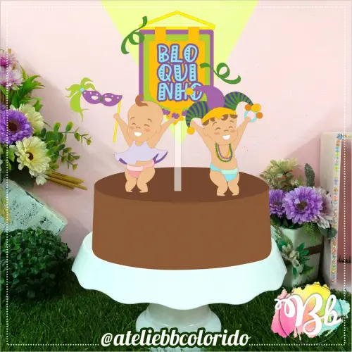 Arquivo de corte topo de bolo Carnaval