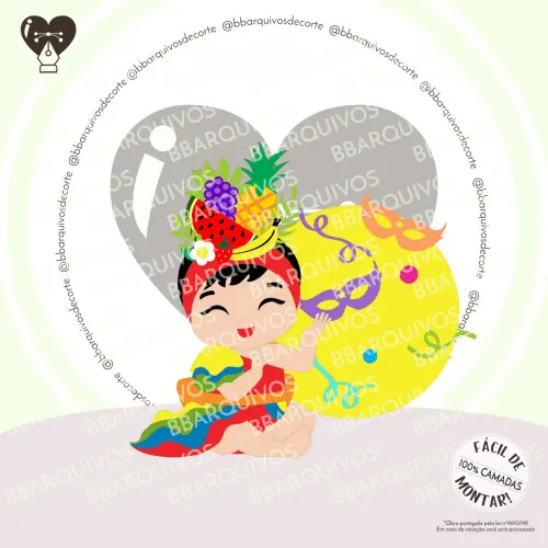 Arquivo de corte topo de bolo Carnaval