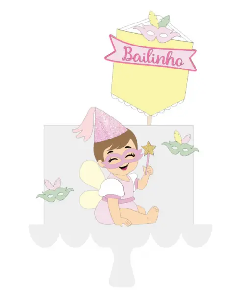 Arquivo de corte topo de bolo Carnaval