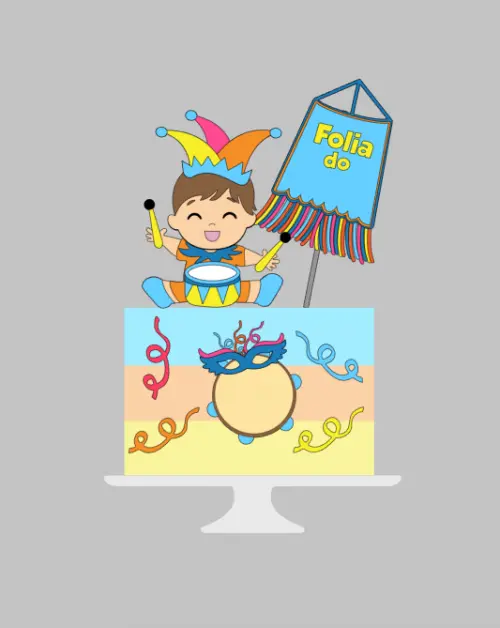 Arquivo de corte topo de bolo Carnaval