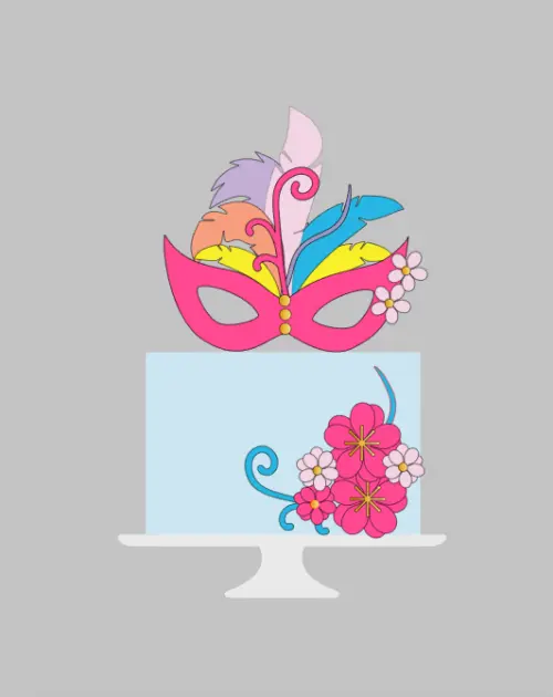 Arquivo de corte topo de bolo Carnaval