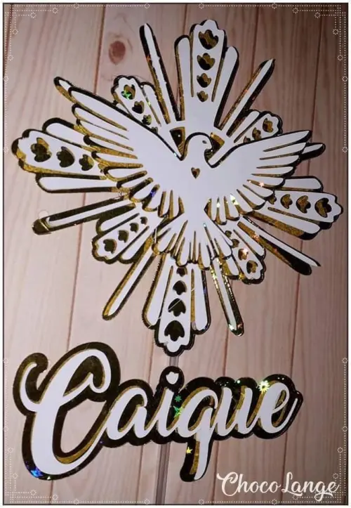 Arquivo de corte topo de bolo Batizado