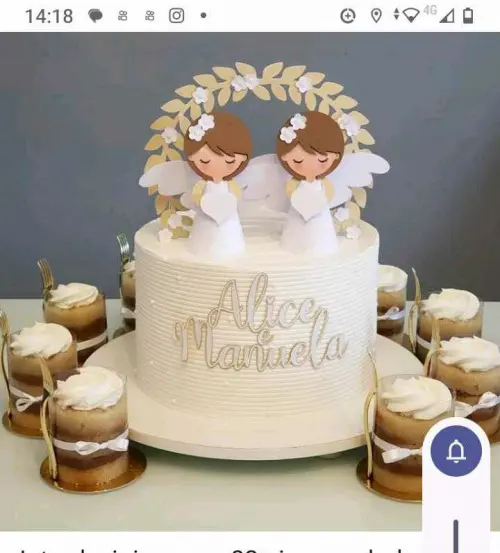 Arquivo de corte topo de bolo Batizado