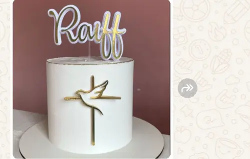 Arquivo de corte topo de bolo Batizado