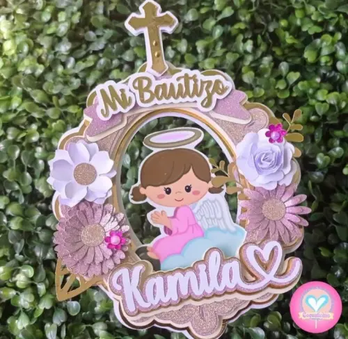 Arquivo de corte topo de bolo Batizado