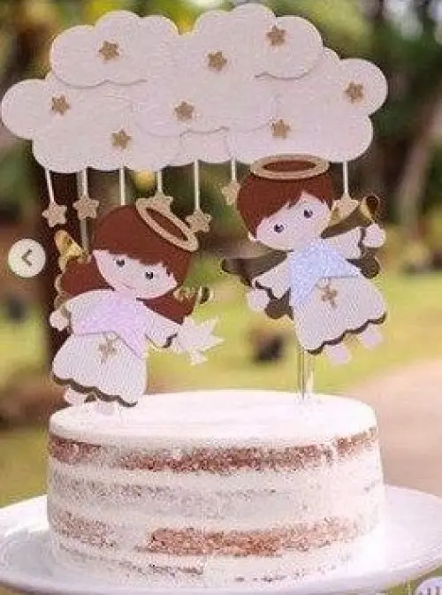 Arquivo de corte topo de bolo Batizado