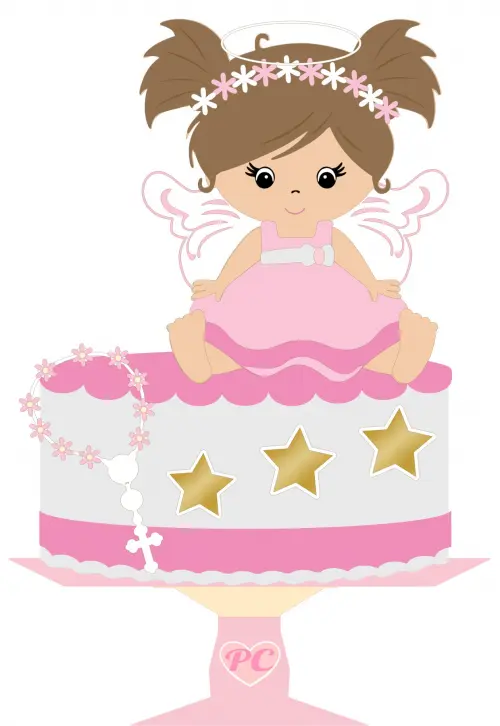 Arquivo de corte topo de bolo Batizado