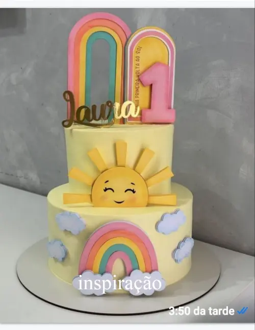 Arquivo de corte topo de bolo Sol Cute