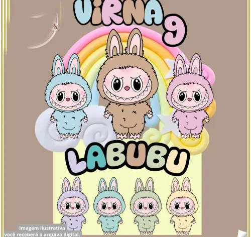 Arquivo de corte topo de bolo Labubu