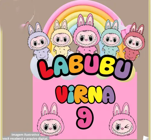 Arquivo de corte topo de bolo Labubu