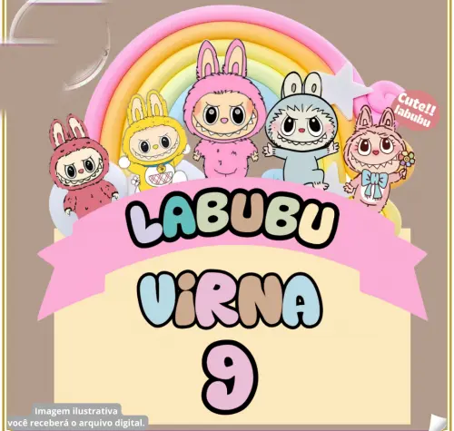 Arquivo de corte topo de bolo Labubu