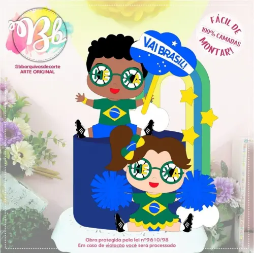 Arquivo de corte topo de bolo Futebol