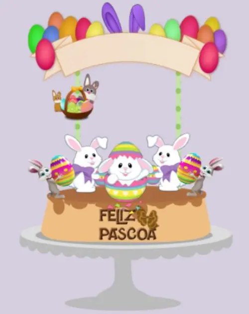 Arquivo de corte topo de bolo Páscoa