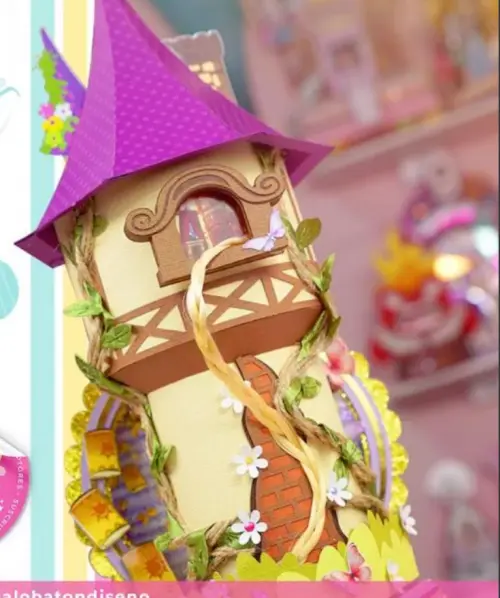 Arquivo de corte Caixa torre Rapunzel