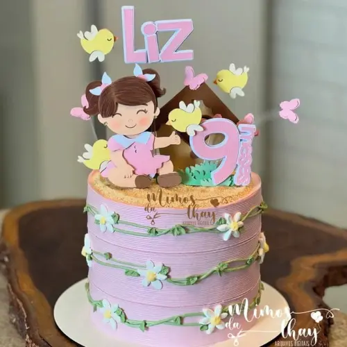 Arquivo de corte topo de bolo Jardim