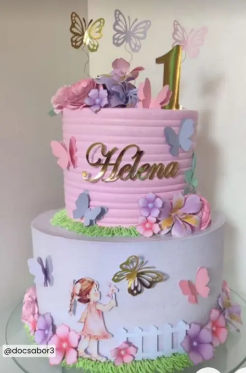 Arquivo de corte topo de bolo Jardim