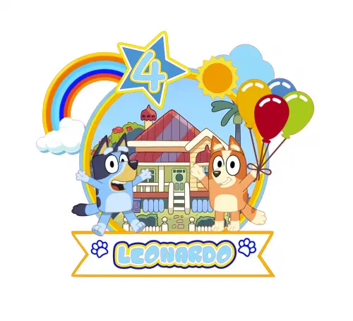 Arquivo de corte Topo de Bolo Bluey