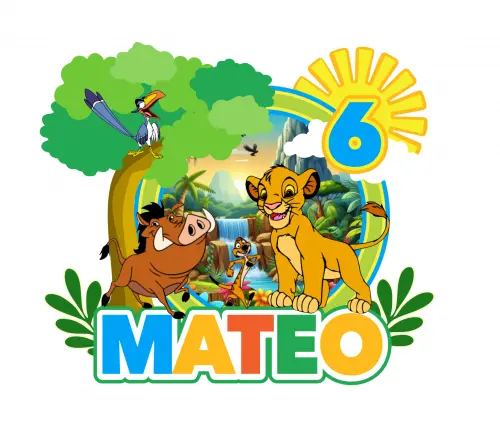 Arquivo de corte topo de bolo rei leão