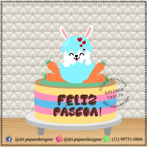 Arquivo de corte topo de bolo Páscoa
