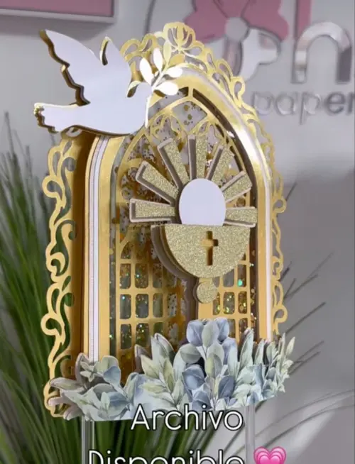 Arquivo de corte topo de bolo Primeira Comunhão