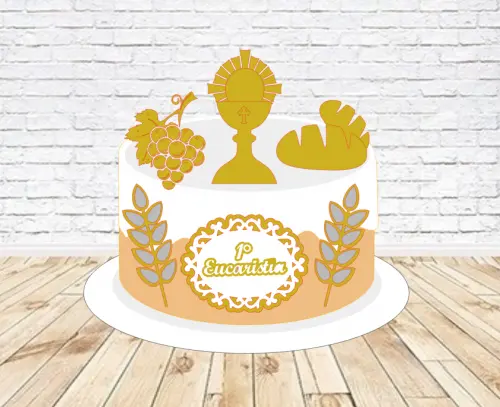 Arquivo de corte topo de bolo Primeira Comunhão