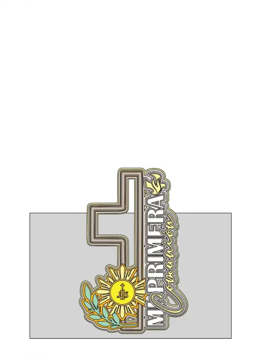 Arquivo de corte topo de bolo Primeira Comunhão