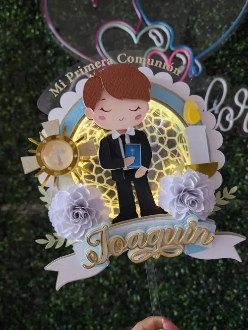 Arquivo de corte topo de bolo Primeira Comunhão