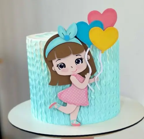 Arquivo de corte  Topo de Bolo Menina