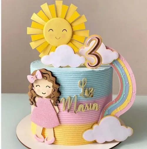 Arquivo de corte  Topo de Bolo Menina