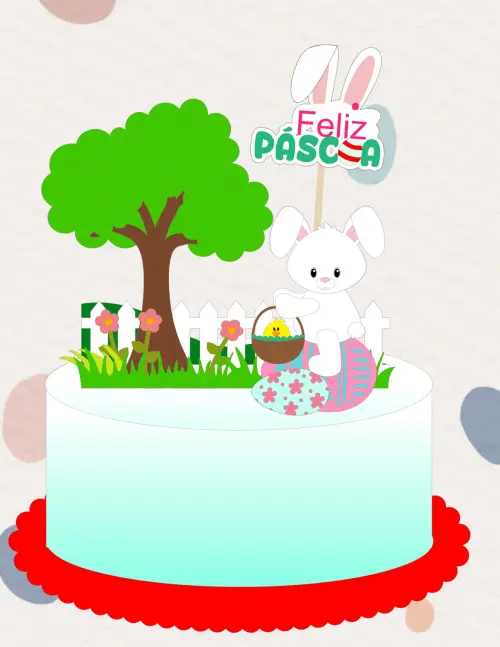 Arquivo de corte topo de bolo Páscoa