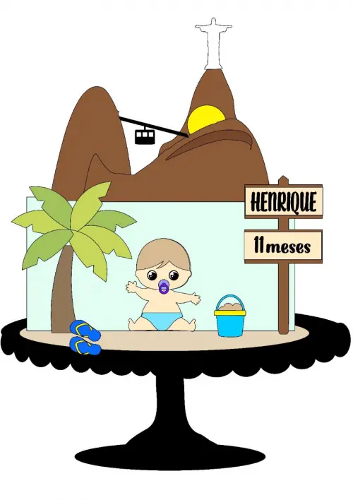 Arquivo de corte topo de bolo Bebe