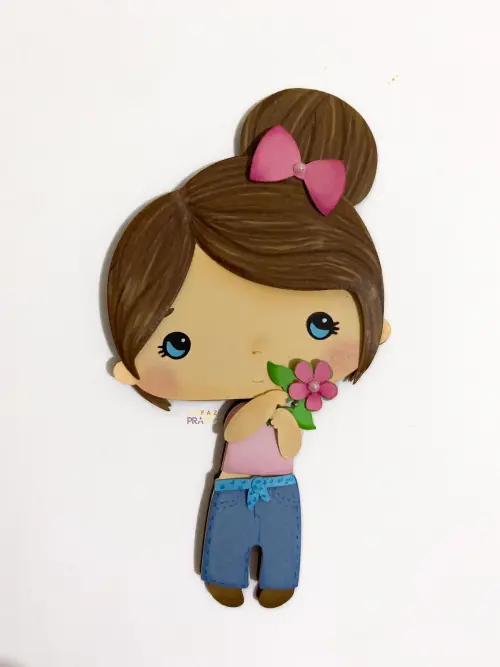 Arquivo de corte topo de bolo Menina