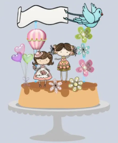 Arquivo de corte topo de bolo Jardim