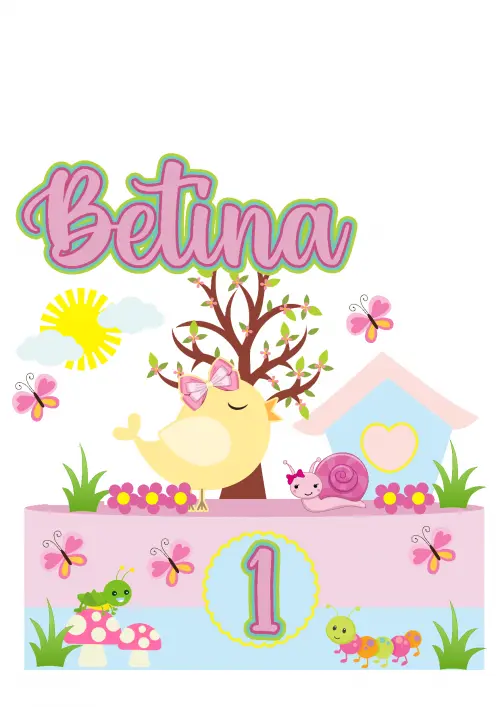 Arquivo de corte topo de bolo Jardim