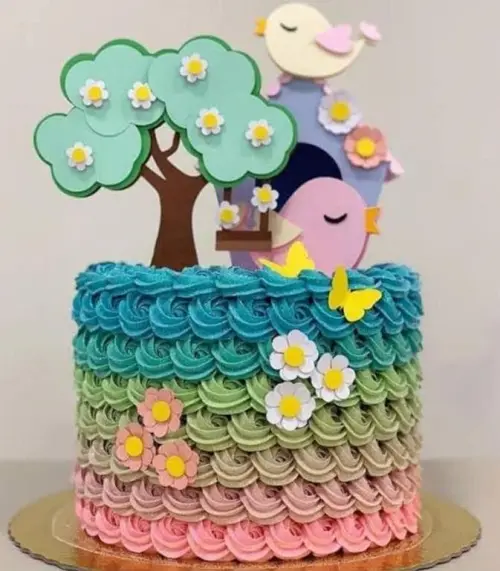 Arquivo de corte topo de bolo Jardim