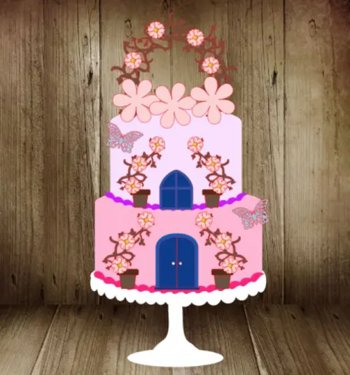 Arquivo de corte topo de bolo Jardim