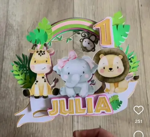 Arquivo de corte topo de bolo Safari