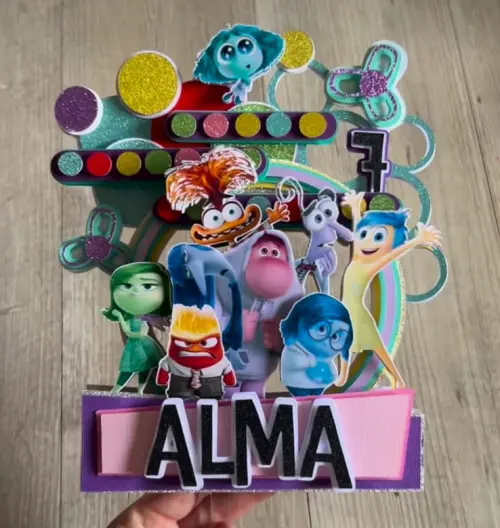 Arquivo de corte topo de bolo Divertidamente