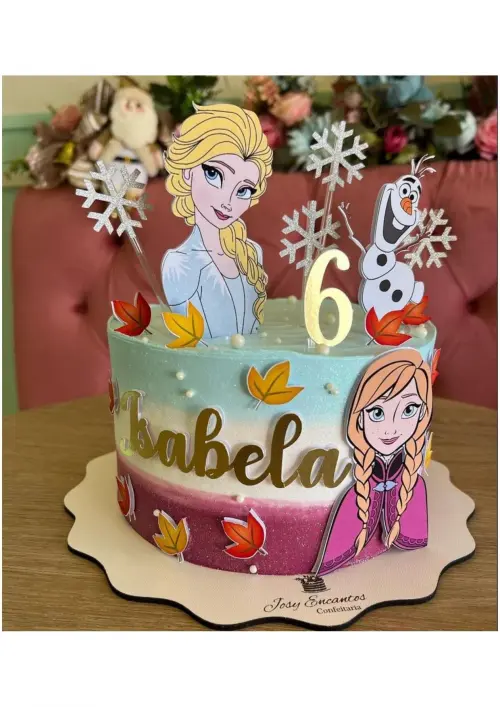 Topo de bolo Frozen