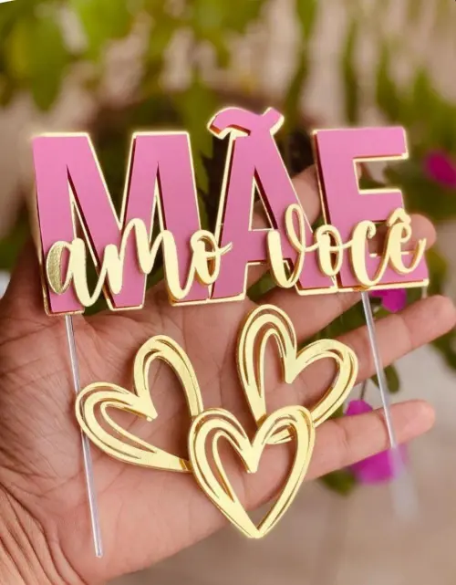 Arquivo de corte Topo de bolo Dia das Mães