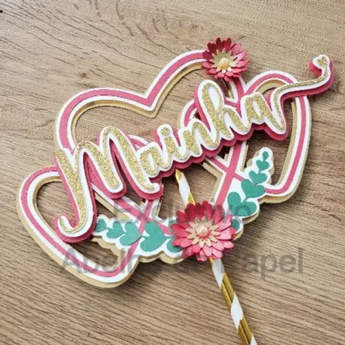 Arquivo de corte Topo de bolo Dia das Mães