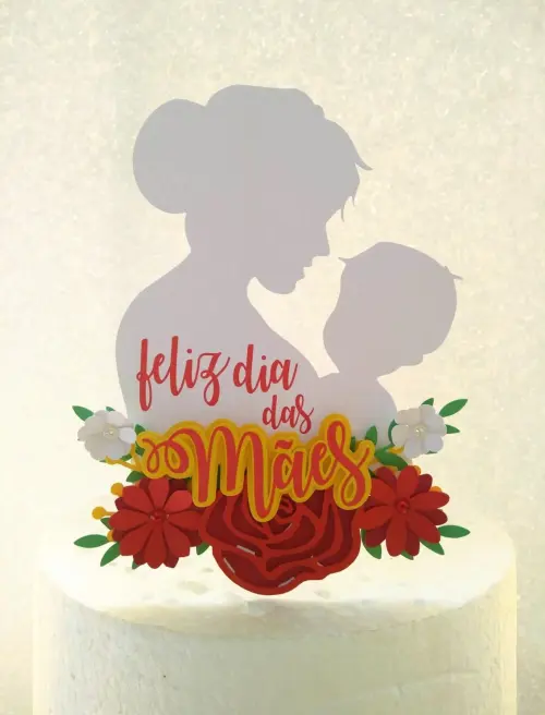 Arquivo de corte Topo de bolo Dia das Mães