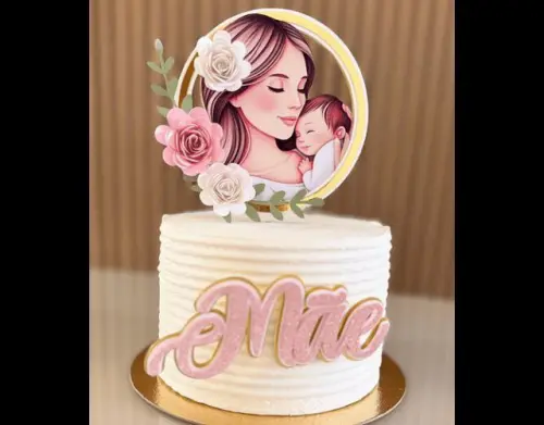 Arquivo de corte Topo de bolo Dia das Mães