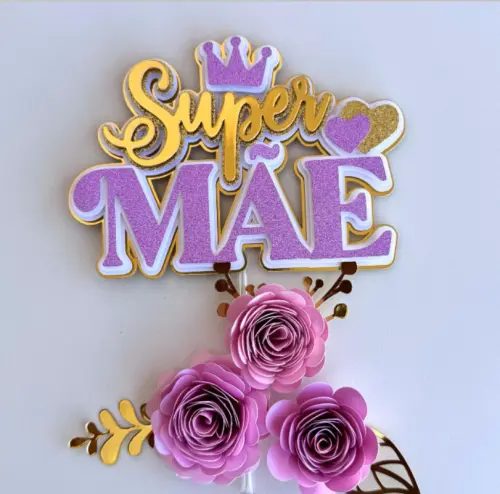 Arquivo de corte Topo de bolo Dia das Mães