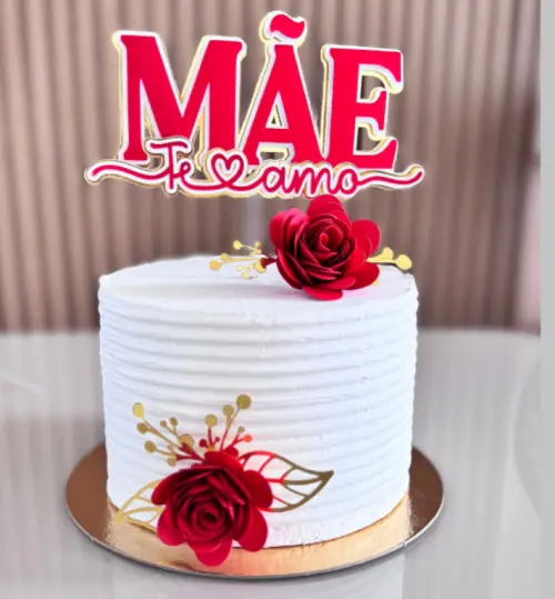 Arquivo de corte Topo de bolo Dia das Mães