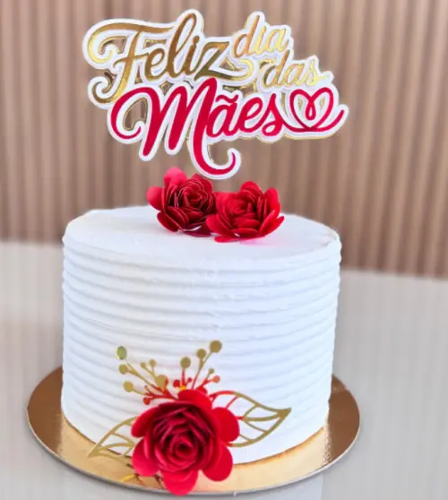 Arquivo de corte Topo de bolo Dia das Mães